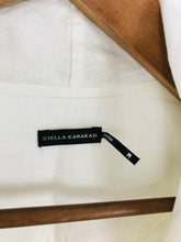 Load image into Gallery viewer, Stella Carakasi Women&#39;s Linen Draped Neckline Overcoat Coat | M UK12 | White
