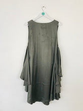 Load image into Gallery viewer, Best Behaviour Women’s 100% Silk Aline Midi Dress | M UK12 | Silver
