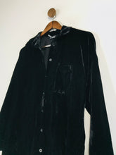 Load image into Gallery viewer, Sparkle &amp; Fade Women&#39;s Long Sleeve Velvet Blouse | S UK8 | Black
