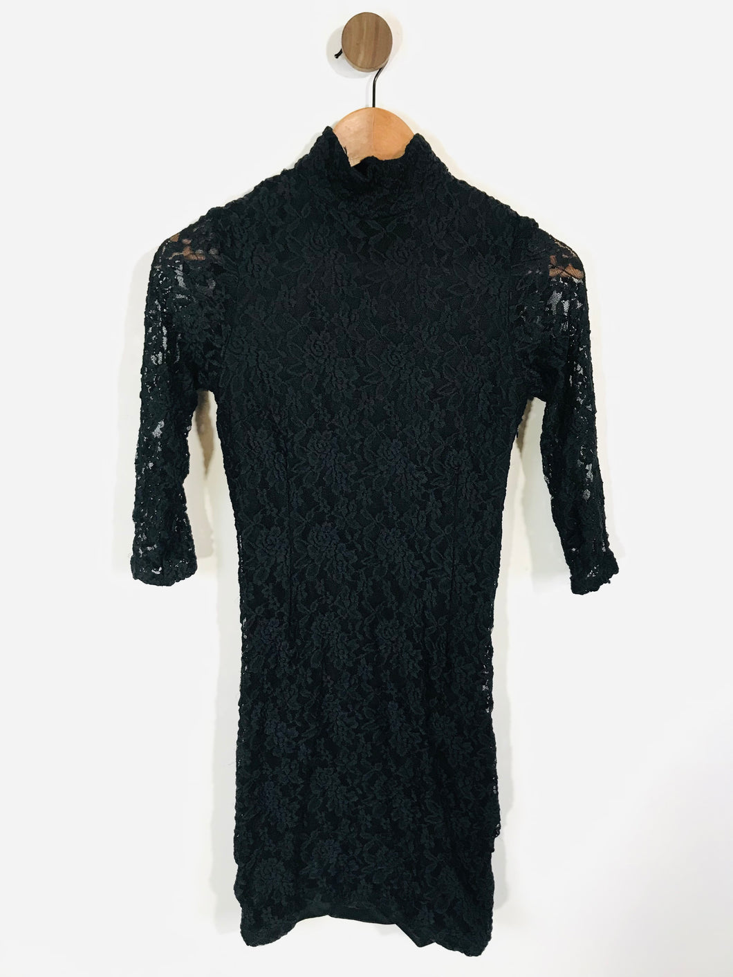 Zara Women's Lace Bodycon Dress | S UK8 | Blue