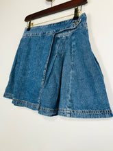 Load image into Gallery viewer, Topshop Women&#39;s Denim Wrap Mini Skirt | UK10 | Blue
