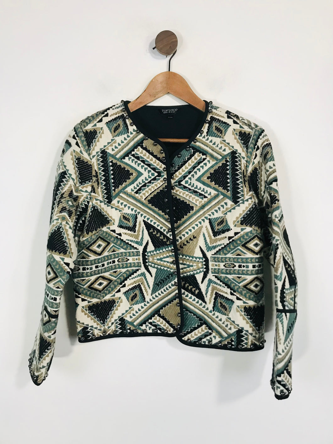Topshop Women's Studded Blazer Jacket | UK14 | Multicoloured