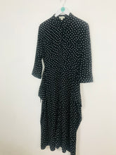 Load image into Gallery viewer, Whistles Women’s Polka Dot Shirt Style Maxi Dress | UK 10 | Black
