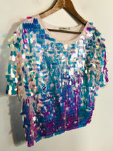 Load image into Gallery viewer, Zara Women&#39;s Sequin T-Shirt | M UK10-12 | Multicoloured
