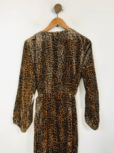 Load image into Gallery viewer, J.Crew Women&#39;s Velour Leopard Print Wrap Dress | UK12 | Multicoloured

