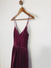 Load image into Gallery viewer, Urban Outfitters Women&#39;s Velvet Smock Romper | S UK8 | Purple
