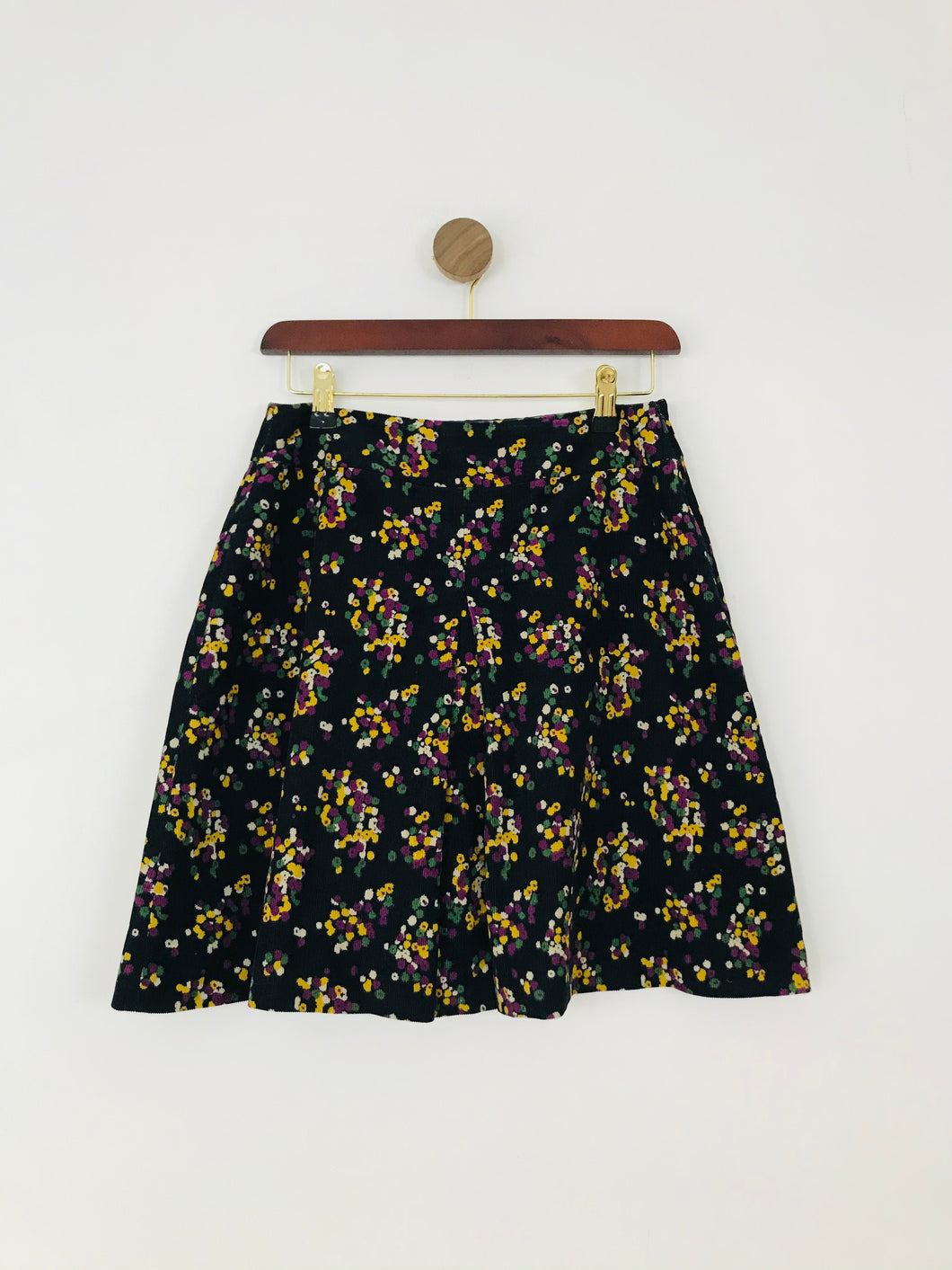 Hobbs Women's Floral Corduroy A-Line Skirt | UK10 | Multicolour