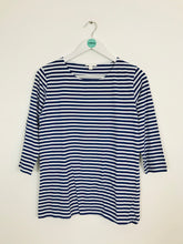 Load image into Gallery viewer, Cos Women’s Stripe 3/4 Length Striped T-shirt | M UK10-12 | Blue

