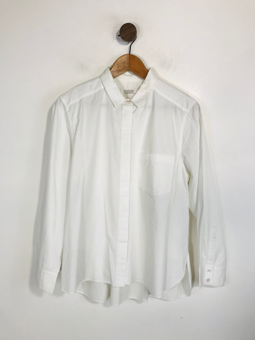 Toast Women's Cotton Button-Up Shirt | UK14 | White