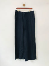 Load image into Gallery viewer, Hobbs Women&#39;s Linen Wide Leg Trousers | UK12 | Blue
