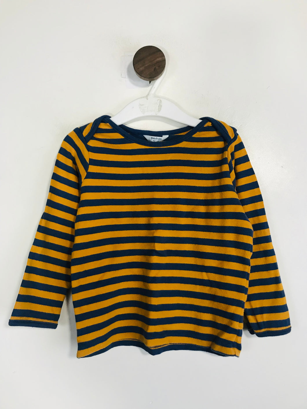 Boden Kid's Striped Long Sleeve T-Shirt | 18-24 Months | Blue