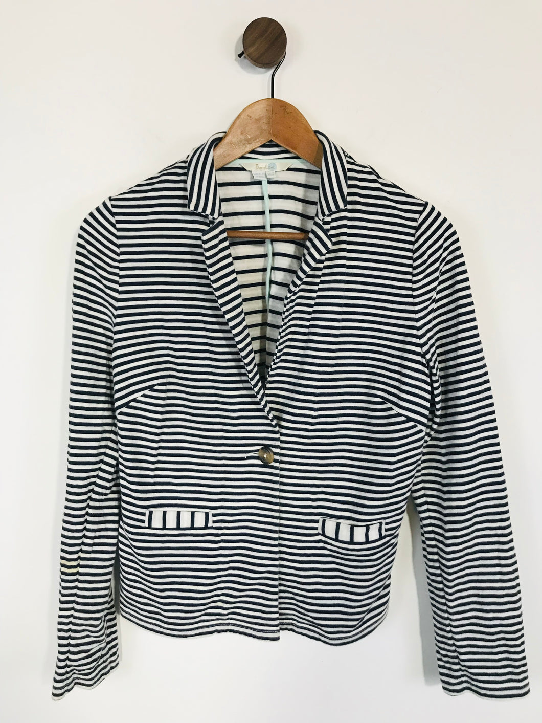 Boden Women's Striped Jersey Blazer Jacket | UK12 | Blue