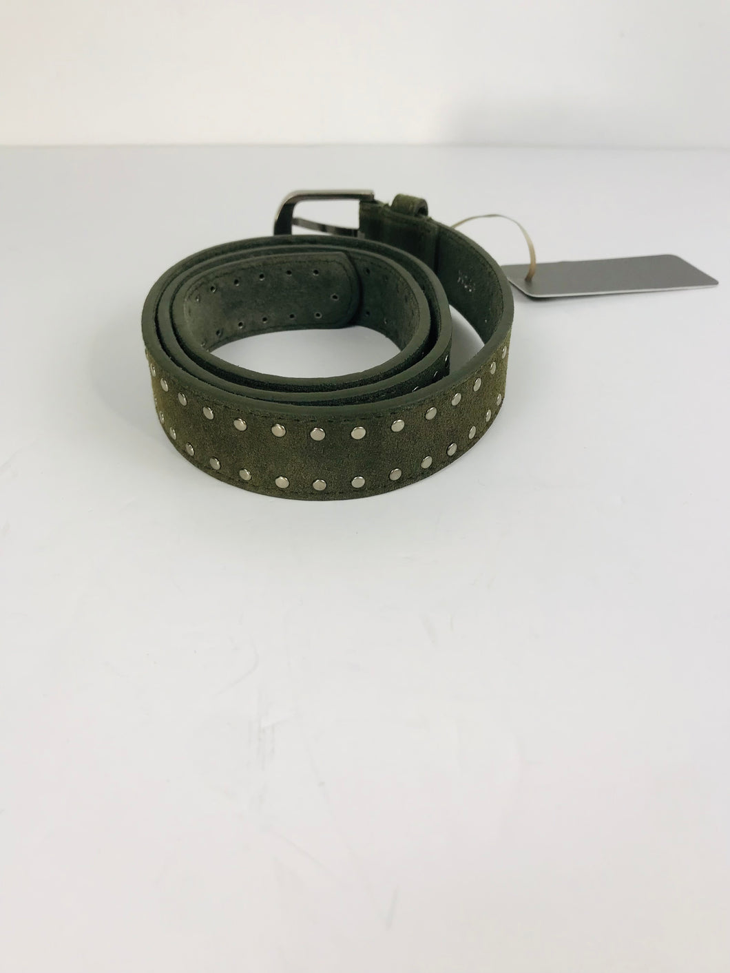 Sud Express Women's Leather Studded Belt NWT | 85cm | Green