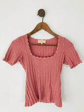 Load image into Gallery viewer, La Maille Sézane Women’s Scoop Neck Knit Crop Top | S UK8 | Pink
