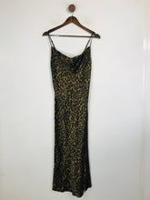 Load image into Gallery viewer, Zara Women&#39;s Leopard Print Slip Midi Dress | XS UK6-8 | Brown
