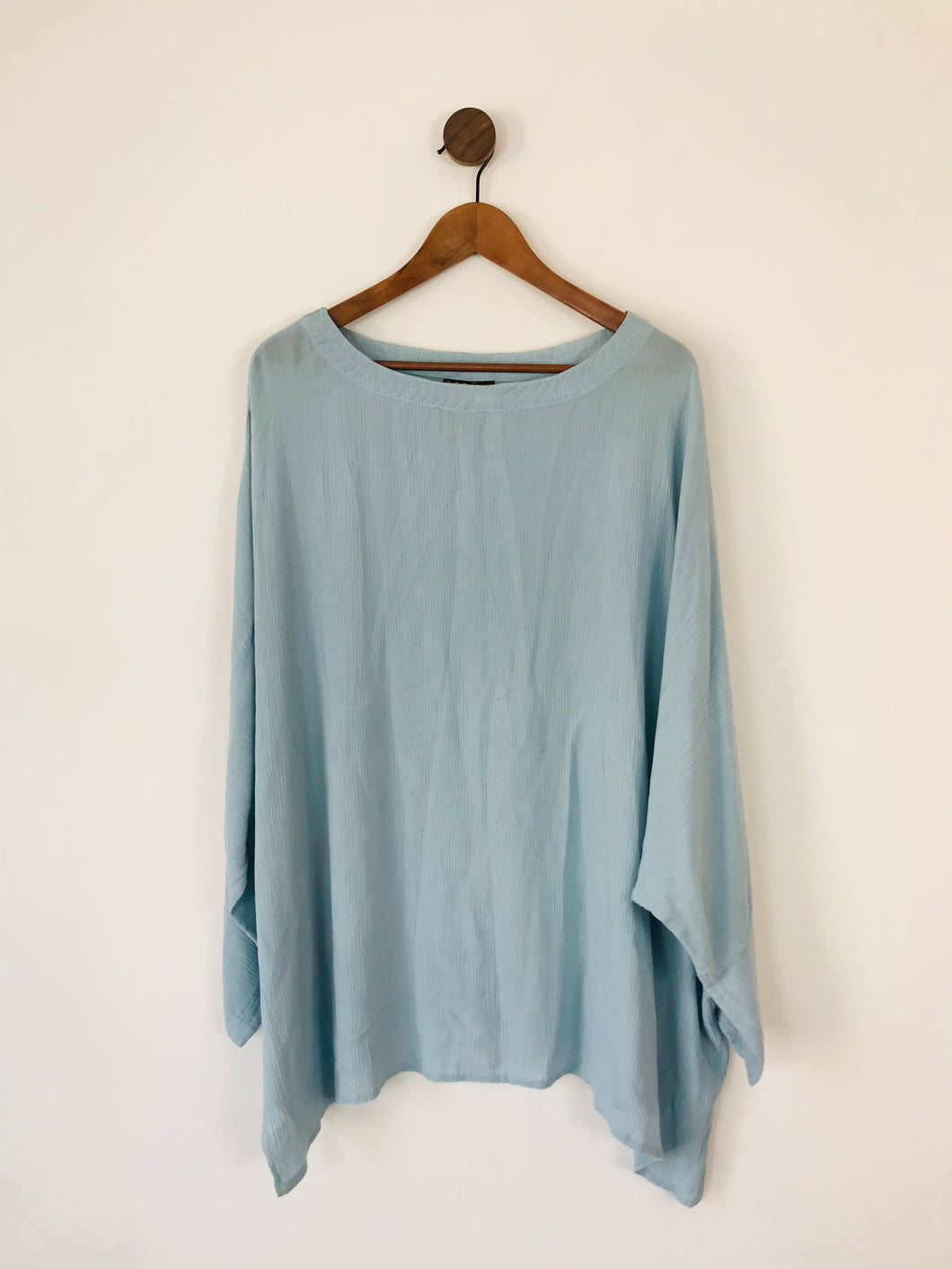 Hampstead Bazaar Women’s Long Sleeve Blouse Top | XL-XXL | Baby Blue