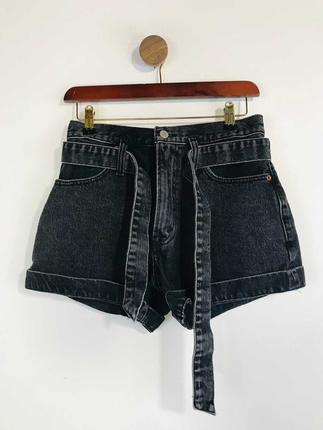 Abercrombie & Fitch Women's Denim High Waist Hot Pants Shorts | 27 4 | Black