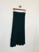 Load image into Gallery viewer, Zara Women&#39;s Scalloped Knit Midi Skirt | S UK8 | Green
