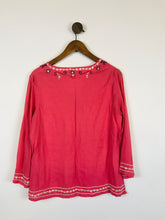 Load image into Gallery viewer, Boden Women&#39;s Beaded Blouse  | UK14 | Pink
