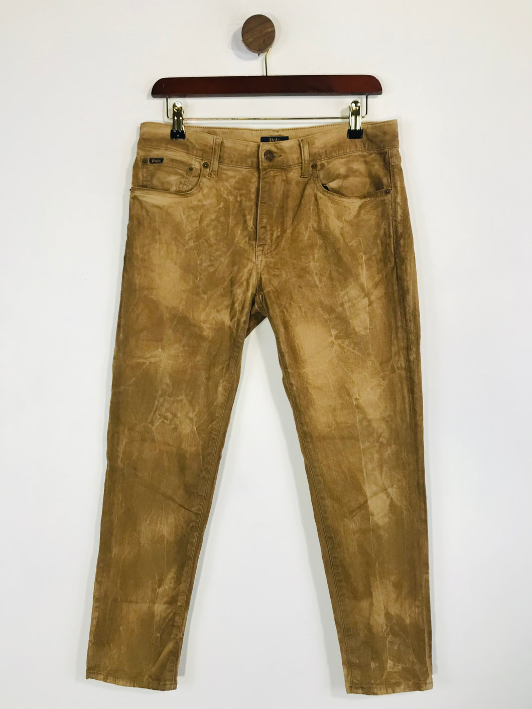 Ralph Lauren Women's Crop Tie-Dyed Skinny Jeans | W29 UK10-12 | Brown
