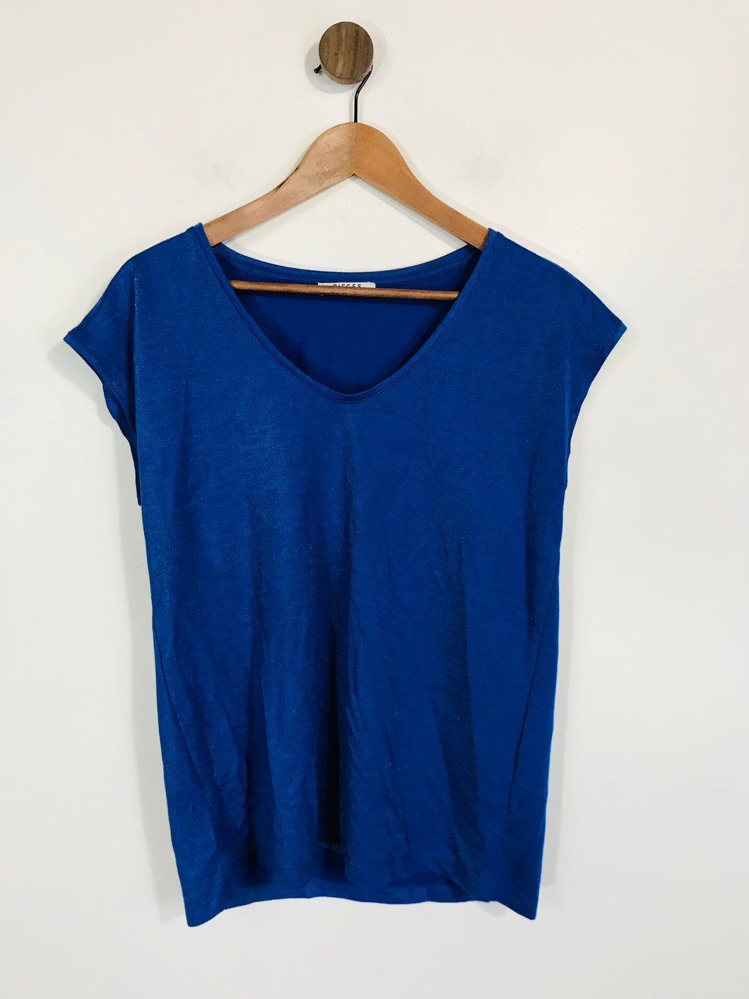 Pieces Women's T-Shirt | M UK10-12 | Blue
