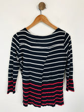 Load image into Gallery viewer, Red Haute Women&#39;s Striped Open Back T-Shirt | M UK10-12 | Blue
