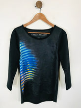 Load image into Gallery viewer, Karen Millen Women&#39;s Silk Front 3/4 Length Sleeve T-Shirt | UK10 | Multicoloured
