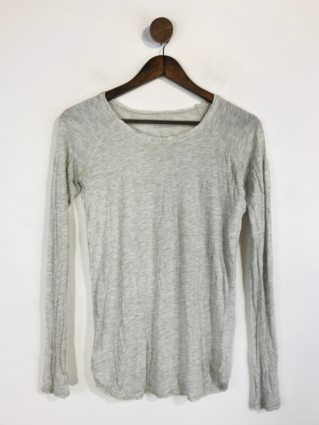 Zadig & Voltaire Women's Long Sleeve T-Shirt | S UK8 | Grey
