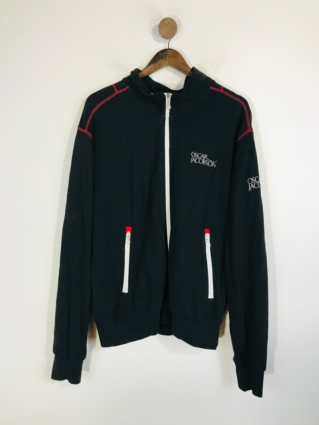 Oscar Jacobson Men's Zip Sports Jacket | XL | Black