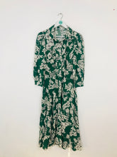 Load image into Gallery viewer, Zara Women’s Floral Print Maxi Shift Dress | UK10-12 | Green
