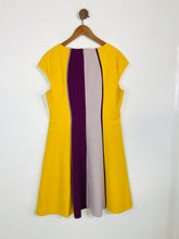Load image into Gallery viewer, Damsel In A Dress Women&#39;s Colour Block Capped Sleeve A-Line Dress | UK16 | Multicoloured
