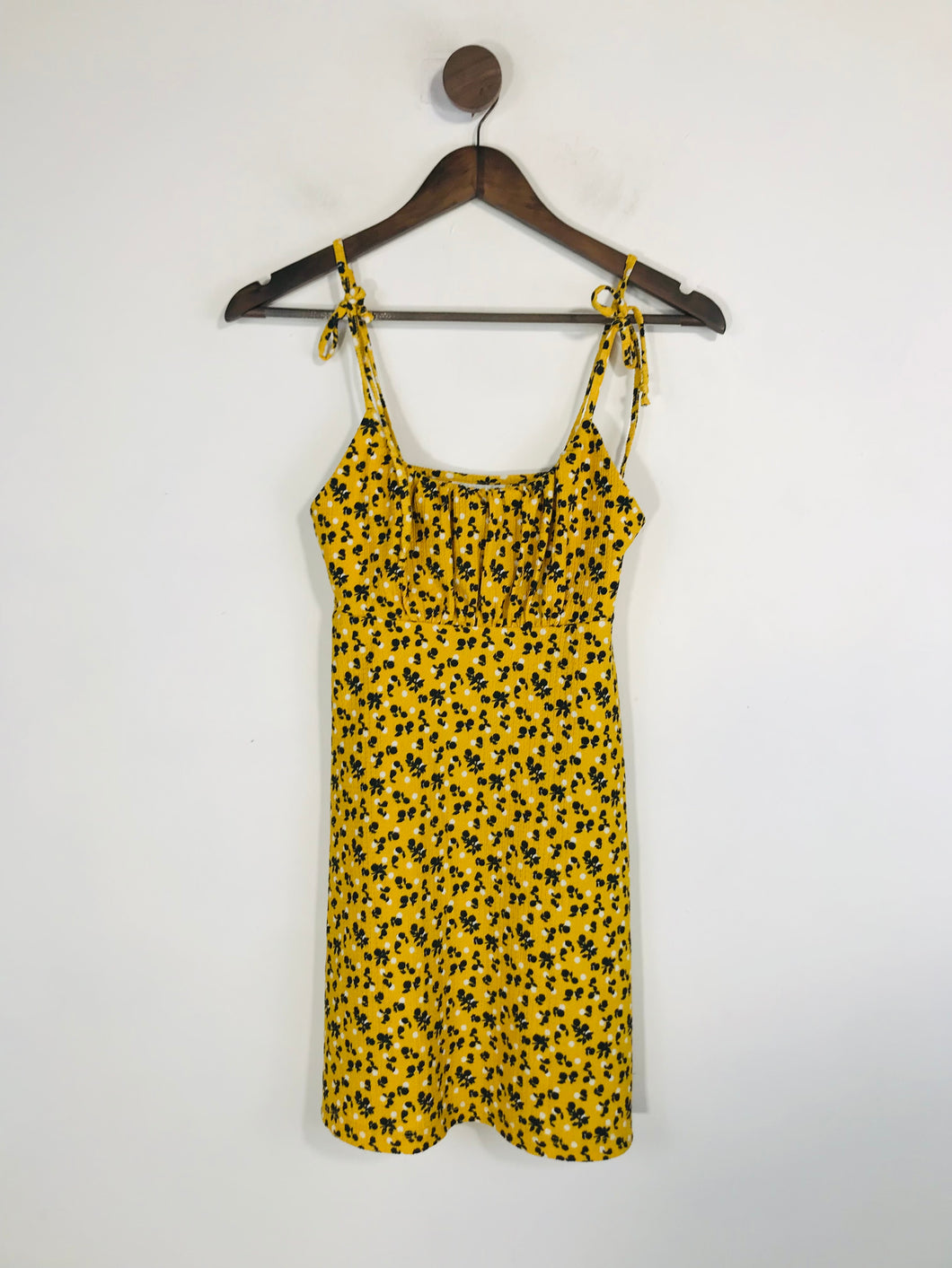 Topshop Women's Floral Mini Dress | UK8 | Yellow