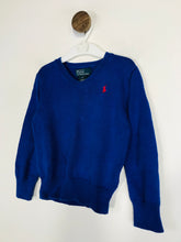 Load image into Gallery viewer, Ralph Lauren Kid&#39;s Knit V-Neck Jumper | 4 Years | Blue

