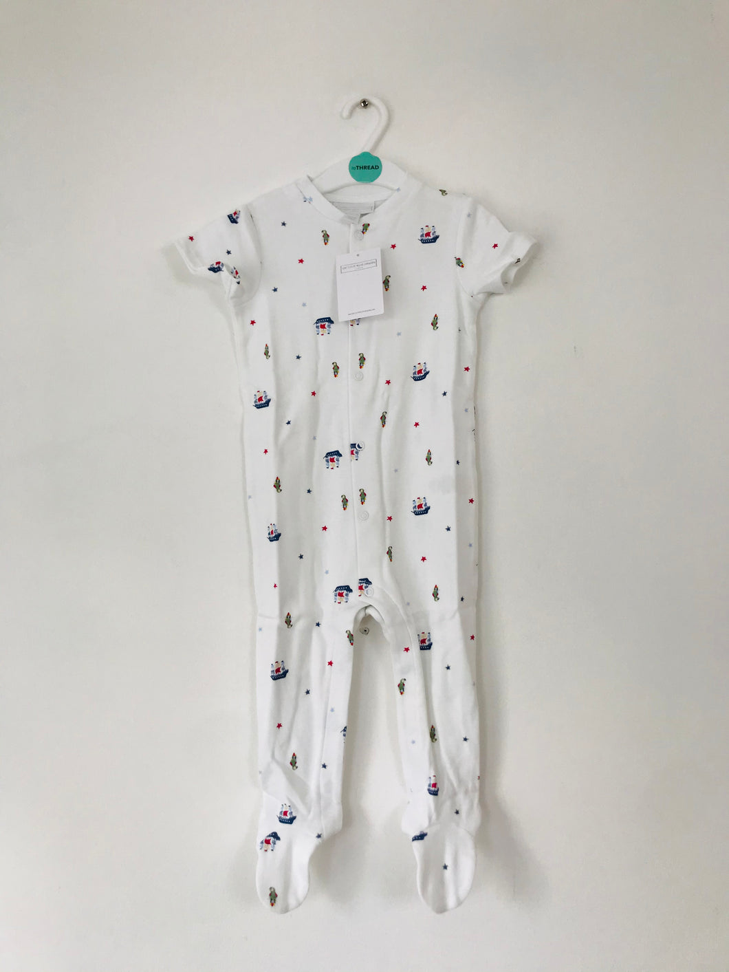 The Little White Company NWT Kids Footsie Jumpsuit Playsuit | 12-18 months | White