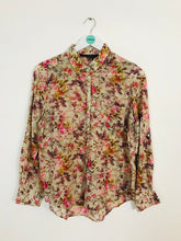 Load image into Gallery viewer, Zara Women’s Floral Cotton Silk Lightweight Shirt | UK14 | Multicolour
