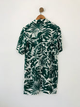Load image into Gallery viewer, Topshop Women&#39;s Tropical Print Shirt Dress | UK6 | Green
