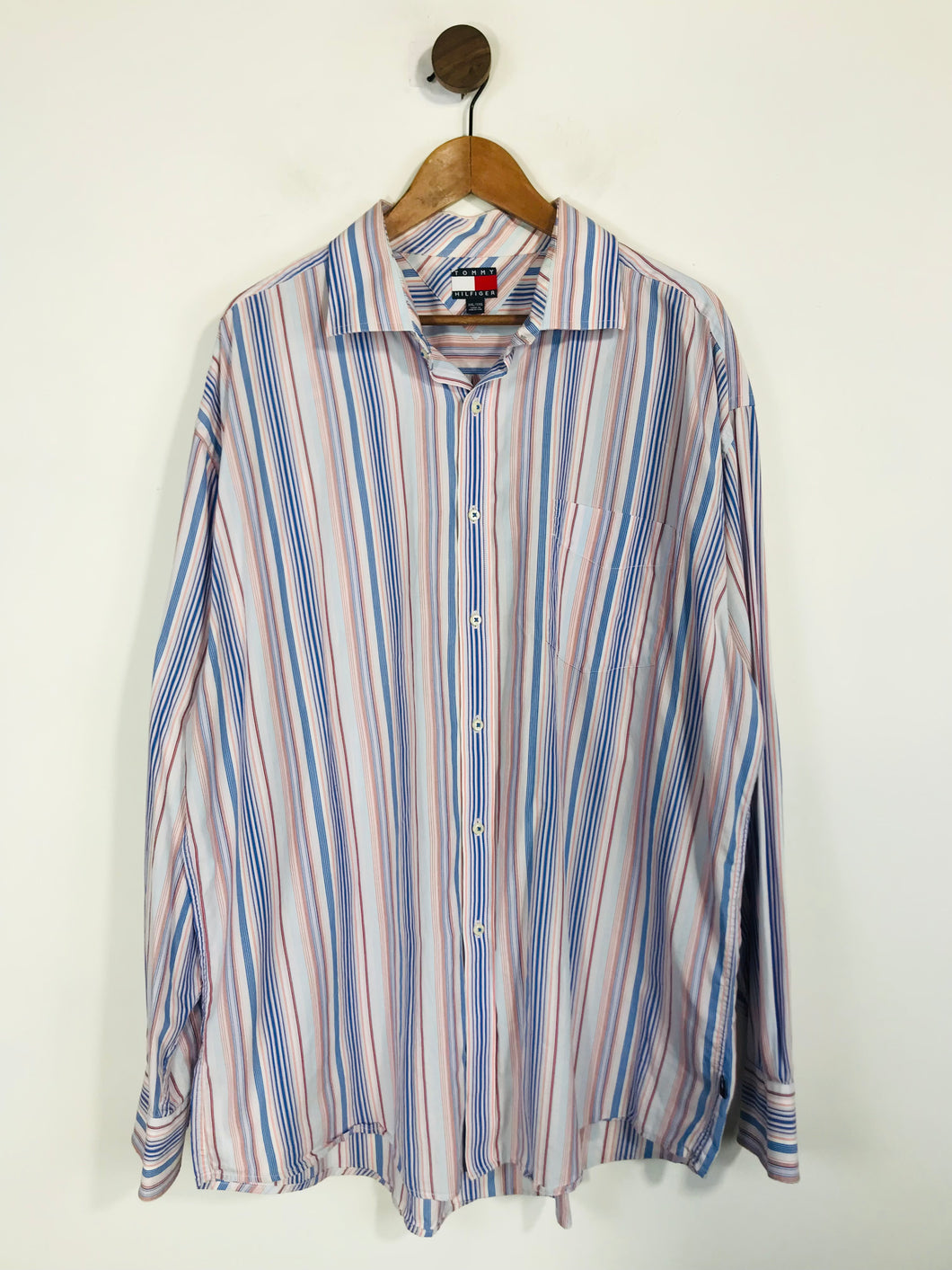 Tommy Hilfiger Men's Cotton Striped Button-Up Shirt | 2XL | Multicoloured
