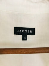 Load image into Gallery viewer, Jaeger Women&#39;s Linen Sleeveless Button-Up Shirt | UK16 | White
