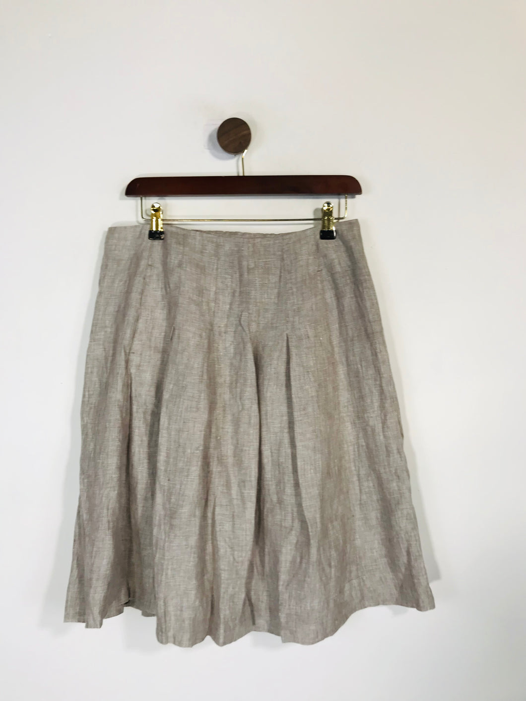 Noa Noa Women's Linen Pleated A-Line Skirt | UK10 | Pink
