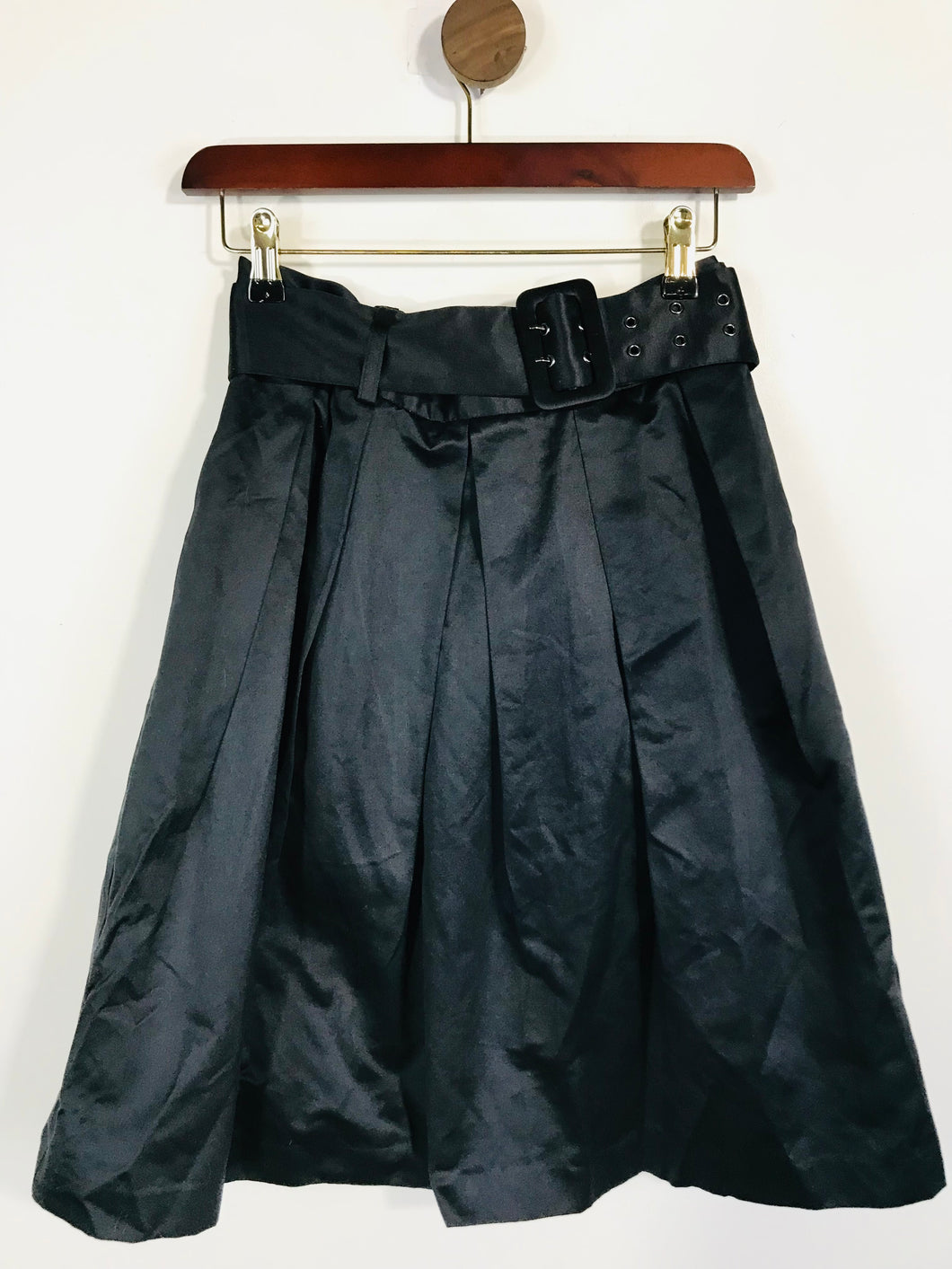 Mango Women's Pleated A-Line Skirt | EU40 UK12 | Black