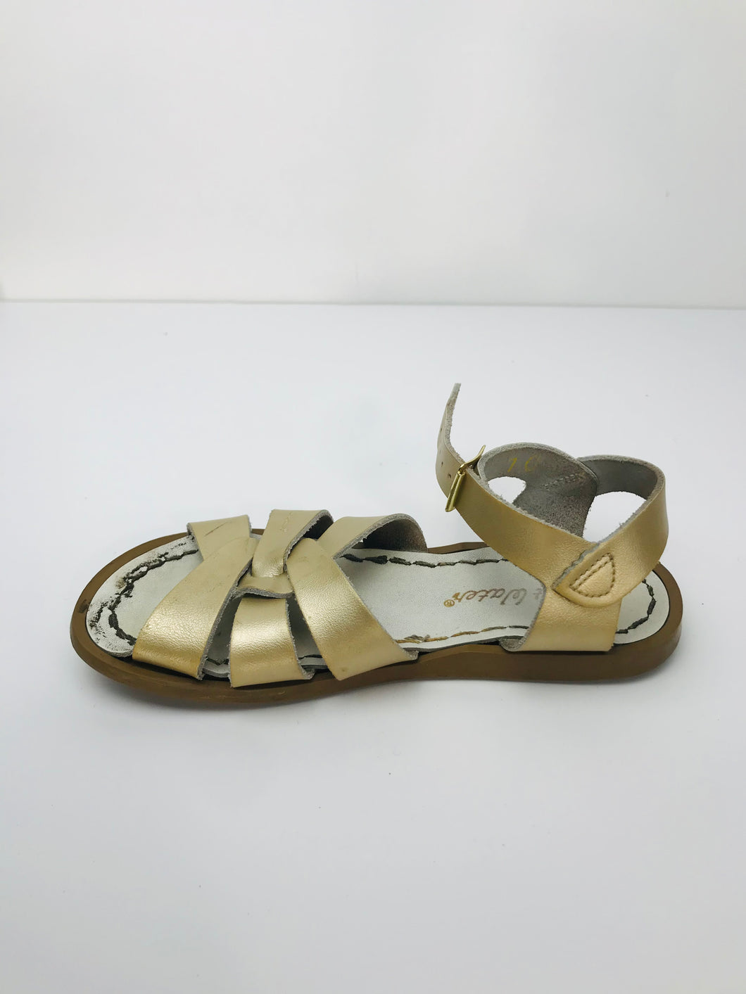 Salt Water Kid's Leather Smart Sandals  | UK12 | Beige
