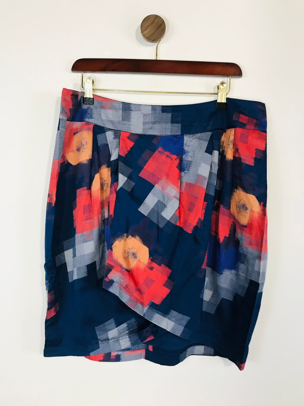 Fat Face Women's Cotton Colour Block Midi Skirt | UK14 | Multicolour