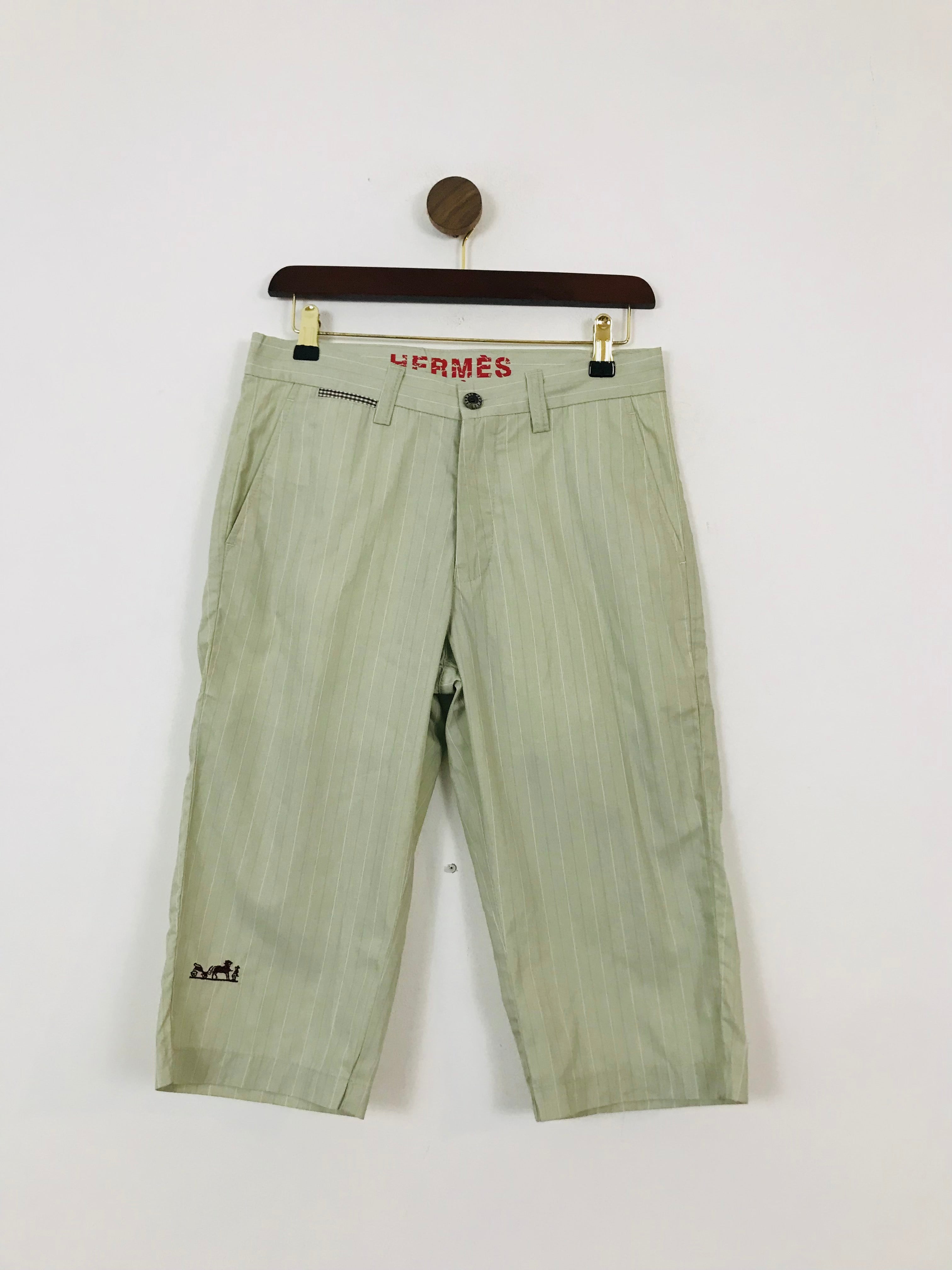 Hermès Men's Striped Mid-Length Shorts | 29 | Green – ReThread