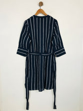 Load image into Gallery viewer, Monsoon Women&#39;s Linen Striped Shirt Dress | UK8 | Blue
