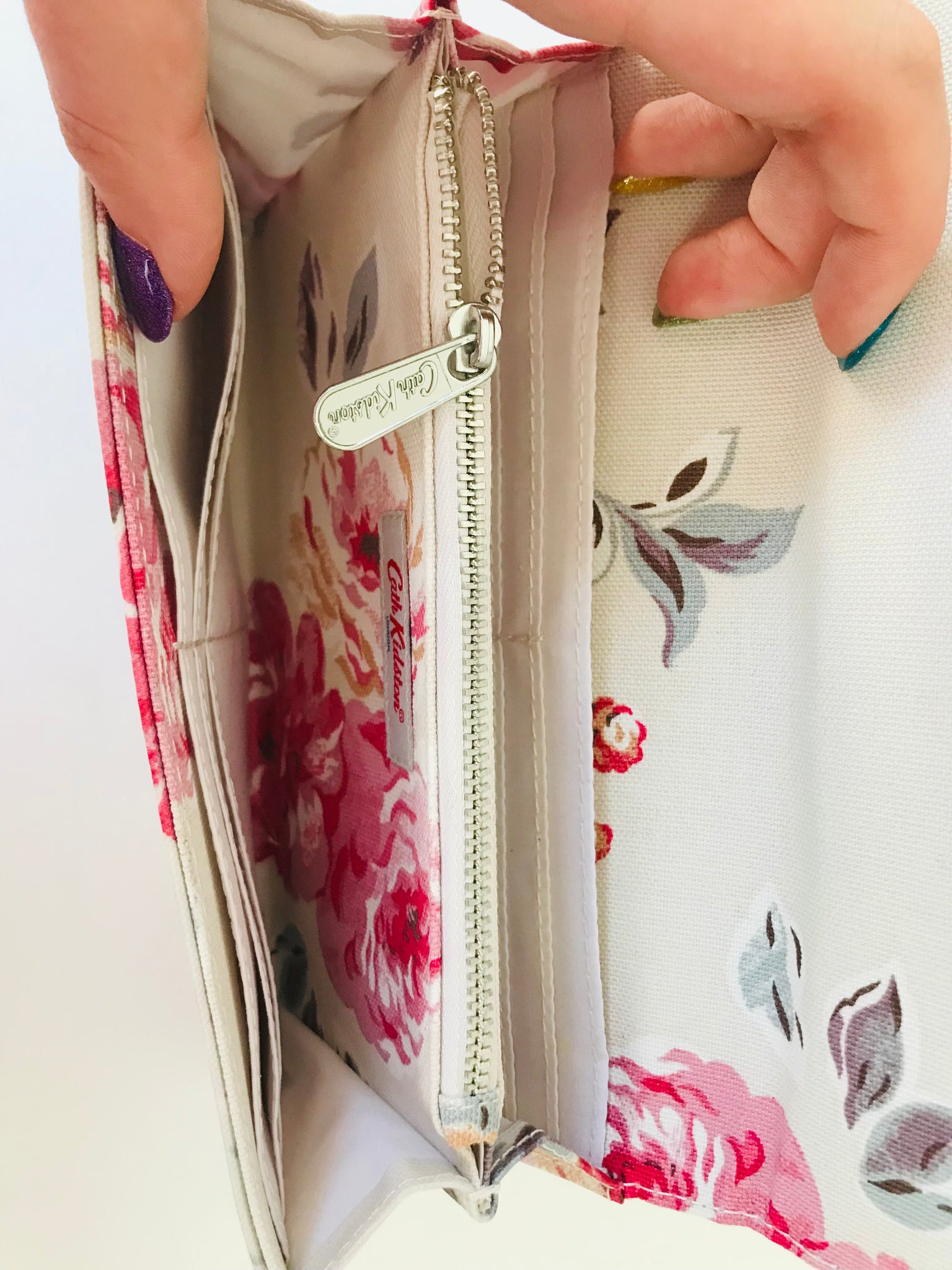 cath kidston floral purse lots of card slots and... - Depop