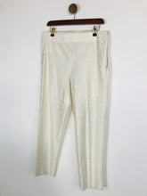 Load image into Gallery viewer, Coast Women&#39;s Jacquard Tapered Smart Trousers NWT | UK12 | White
