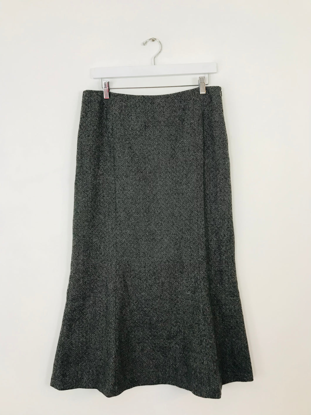 Hobbs Women’s Wool Flare Longline Maxi Skirt | UK14 | Grey
