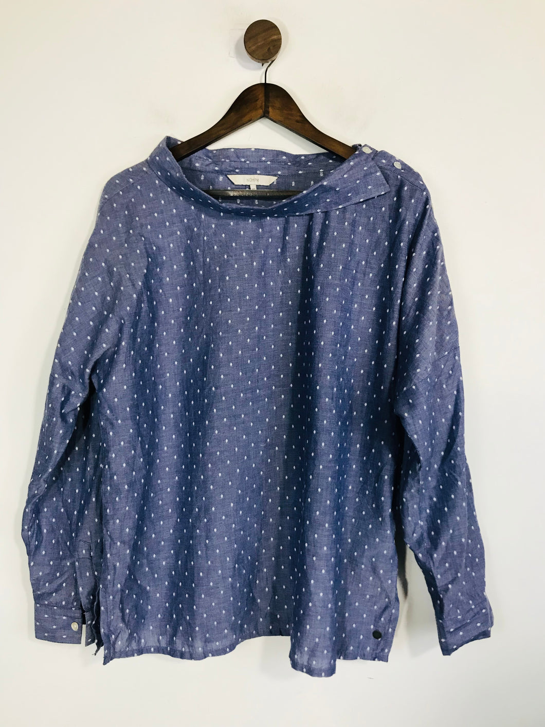 Nümph Women's Cotton Polka Dot Blouse | EU42 UK14 | Blue