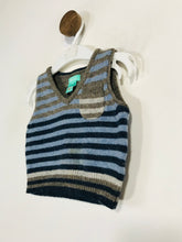 Load image into Gallery viewer, Monsoon Kid&#39;s Wool Striped Vest | 6-12 Months | Blue
