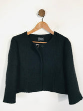 Load image into Gallery viewer, Hobbs Women&#39;s Tweed Collarless Blazer Jacket | UK14 | Black
